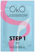 Project Lashes, Żel do liftingu laminacji rzęs i brwi, Oko, Step 1