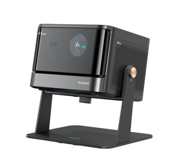 Projektor DANGBEI Mars Pro 2 ze stojakiem stołowym, pierwszy na świecie projektor laserowy Google TV 4K z licencją Netflix, 2450 lumenów ISO, Dolby Audio, komora dźwiękowa DTS:X, konfiguracja obrazu AI - DANGBEI
