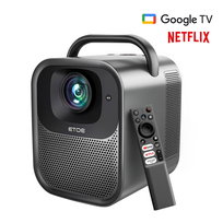 Projektor ETOE Seal Pro, 1000 ANSI, natywne 1080P, Google TV, automatyczne ustawianie ostrości. Automatyczna korekcja geometrii obrazu, głośniki 2 * 10 W - wtyczka UE