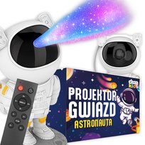 PROJEKTOR GWIAZD ASTRONAUTA DLA DZIECI LAMPKA NOCNA RZUTNIK LED LASEROWY