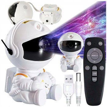 PROJEKTOR GWIAZD ASTRONAUTA LAMPKA NOCNA LED RZUTNIK LASEROWY DLA DZIECI - Lewer