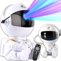 Projektor Gwiazd Lampka Nocna Astronauta 8 Trybów Rzutnik Laserowy Led Biały