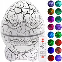 Projektor Gwiazd Lampka Nocna Rzutnik Led Jajo Dinozaura Laserowy Głośnik