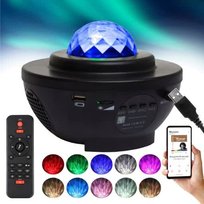 PROJEKTOR GWIAZD RZUTNIK NIEBA LAMPKA NOCNA LED GŁOŚNIK BLUETOOTH + PILOT