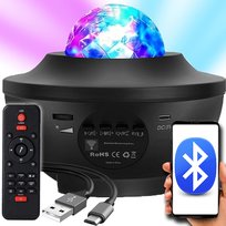 Projektor Gwiazd Zorza Polarna Lampka Nocna Na Usb Z Głośnikiem Bluetooth ARSA GO