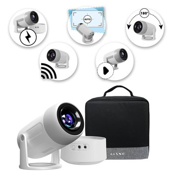 Projektor Kiano Vision 2 Travel Set Smart 4K, Android 11, Airplay, Miracast, Eshare, Bluetooth 5, Automatyczna korekcja trapezowa - Kiano