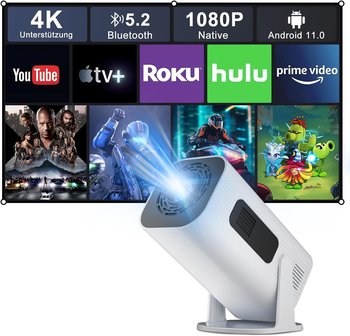 PROJEKTOR P330 Android 11, FULL HD 1920x1080P APLIKACJE WIFI6 BT5 - Inny producent