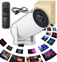 PROJEKTOR RZUTNIK ANDROID SMART TV WIFI MINI PRZENOŚNY GŁOŚNIK OBROTOWY