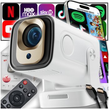 PROJEKTOR RZUTNIK ANDROID TV WIFI 4K PRZENOŚNY SMART GŁOŚNIK FULL HD ZESTAW - Inny producent