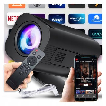 PROJEKTOR RZUTNIK ANDROID TV WIFI FULL HD PRZENOŚNY SMART GŁOŚNIK OBROTOWY - Inny producent