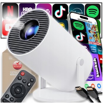 PROJEKTOR RZUTNIK DO FILMÓW ANDROID TV WIFI MAŁY PRZENOŚNY BLUETOOTH +PILOT - Inny producent
