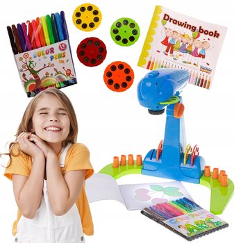 Projektor rzutnik do nauki rysowania ze slajdami podświetlany regulowany - Lewer