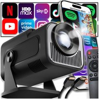 PROJEKTOR RZUTNIK FILMOWY ANDROID TV WIFI BLUETOOTH PRZENOŚNY WERSJA MINI