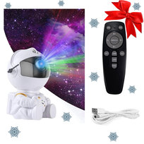 Projektor Rzutnik Gwiazd Nieba Led Lampka Nocna Astronauta Kosmos + Pilot