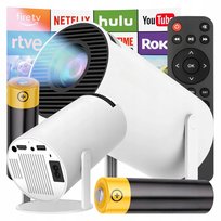 PROJEKTOR RZUTNIK MINI PRZENOŚNY ANDROID LED WIFI FULL HD SMART TV HY300