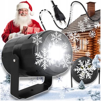 Projektor Świąteczny Led Płatki Śniegu Rzutnik Laserowy na Dom Zewnętrzny - Eddcom