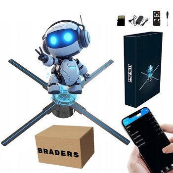 Projektor z Hologramem 3D 624 LED - Rozmiar 520x520 mm Braders - Braders