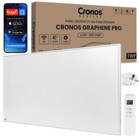 Promiennik podczerwieni grzejnik IR CRONOS 700W Grafen PRO CGP-700TWP White Pilot WiFi CRONOS