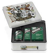 Proraso Metal Box Beard Care Refreshing | Zestaw do pielęgnacji brody dla mężczyzn Proraso