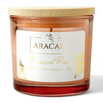 PROSECCO ROSE - Sojowa świeca zapachowa ARACARI z kolekcji MOONSTONE różowy połysk - Aracari