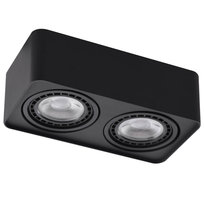 Prostokątna Lampa sufitowa Paola czarny downlight do holu