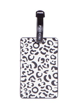 Prostokątna zawieszka identyfikacyjna do bagażu Puccini - zwierzęce cętki