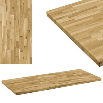 Prostokątny blat vidaXL do stolika z drewna dębowego, 44mm, 120x60cm - vidaXL