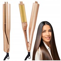 PROSTOWNICA 2w1 LOKÓWKA DO WŁOSÓW CERAMICZNA FALE LEKKA Kręci FALOWNICA