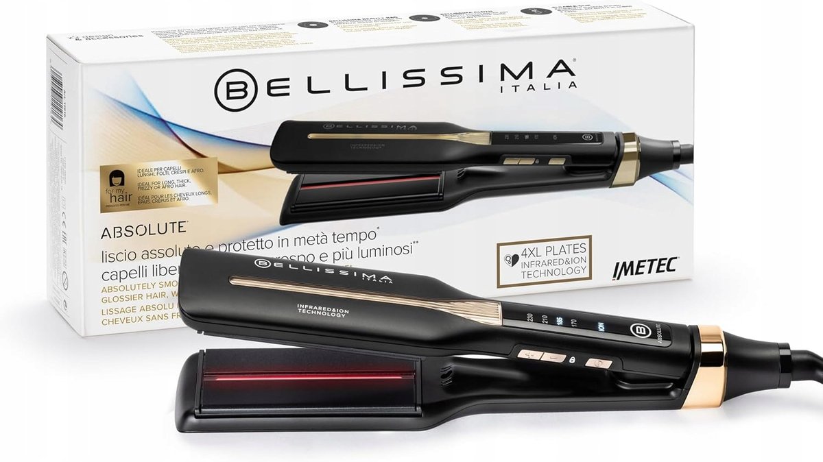 Prostownica Bellissima XXL 2w1 Podczerwień do grubych włosów ...