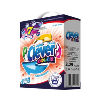 Proszek do prania HERR CLEVER Color, 3,25 kg, karton - Herr Clever