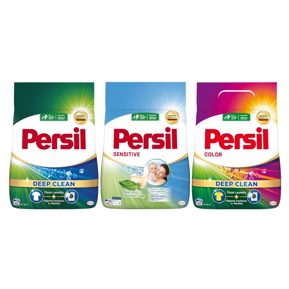 Proszek Do Prania PERSIL Deep Clean Sensitive 42 Prania 3x 2 52 Kg