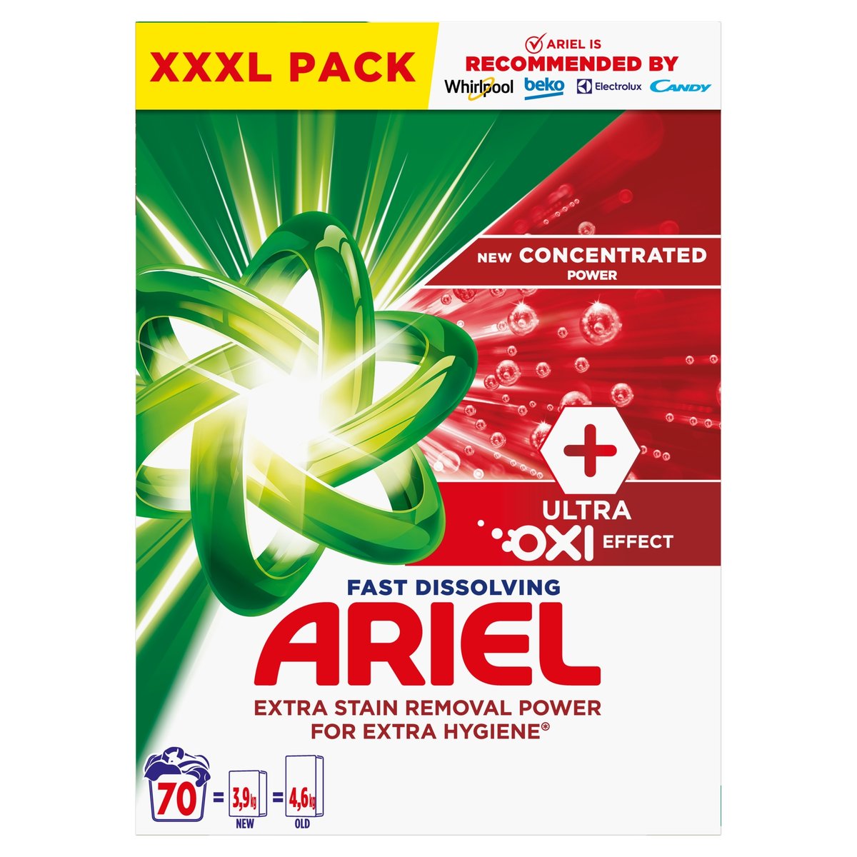 Proszek do prania Uniwersalny Ariel Ultra Oxi Effect 3.85 kg 70 prań ...
