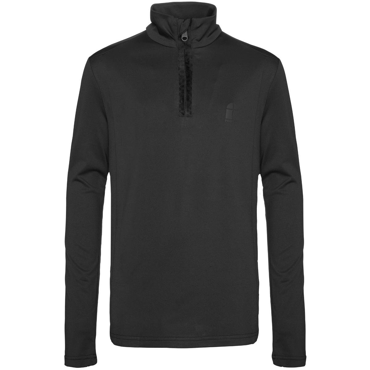 PROTEST, Bluza sportowa dziecięca, WILLOWY JR 1/4 zip Top sportowy, czarny, rozmiar 140