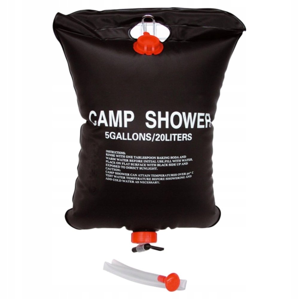 Doccia Solare Ferrino 20 Litri - Appendibile, Nero, Per Campeggio E Avventura - Foto 5
