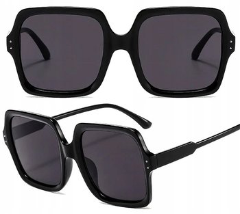 Przeciwsłoneczne Okulary Duże Kwadratowe Czarne - Edibazzar