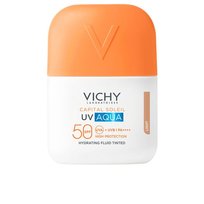 Przeciwstarzeniowy i przeciwzmarszczkowy CAPITAL SOLEIL UV AQUA Nawilżający fluid koloryzujący SPF50 #Light 50 ml
