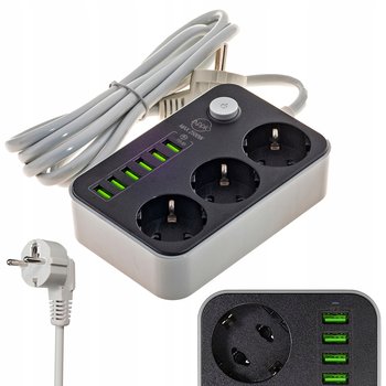 Przedłużacz Appio Listwa 2M 3 Gniazda + 6X Usb - Appio