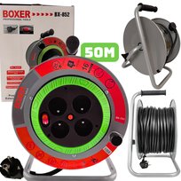 PRZEDŁUŻACZ BĘBNOWY BUDOWLANY DO OGRODU 50M 3x2,5 KABEL LISTWA NA BĘBNIE BOXER
