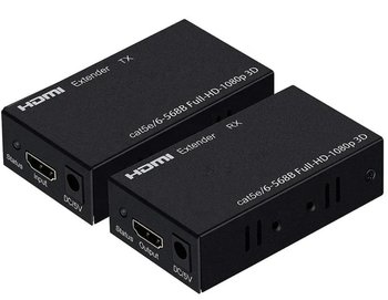 Przedłużacz Extender HDMI do LAN RJ45 Dual CHIP 60m - Tradebit