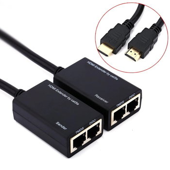 Przedłużacz Extender Hdmi Rj45 Cat-5E/6 Do 30M - HP