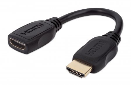 Фото - Кабель MANHATTAN Przedłużacz/Kabel HDMI-HDMI 2.0 M/F  Ethernet 4K*60Hz 20cm 