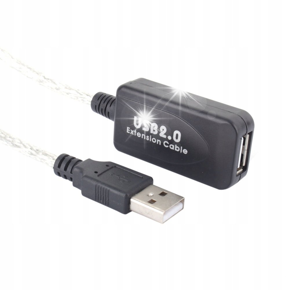 Przedłużacz Kabel USB 2.0 USB-A Extender Aktywny 10 m Przedłużka - Inna ...