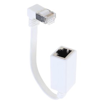Przedłużacz kabla Ethernet CAT7 10 Gb/s, przedłużacz kabla 90 stopni, adapter sieciowy RJ45 kątowy do komputera PC - Inny producent