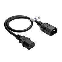 Przedłużacz kabla zasilającego IEC C13 / C14 0.5m AK-PC-14A Akyga