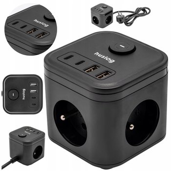 Przedłużacz Kostka Zasilająca 4 Usb 3 Gniazda Smart Listwa Huslog - Huslog