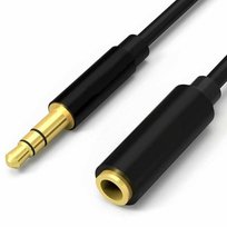 Przedłużacz mini Jack | pozłacane końcówki i złącza | jakość HQ | AFB-2-2M-Black-Czarny