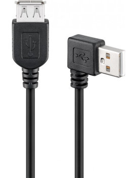 Przedłużacz USB 2.0 Hi-Speed 90°, Czarny - Długość kabla 0.15 m - Inny producent