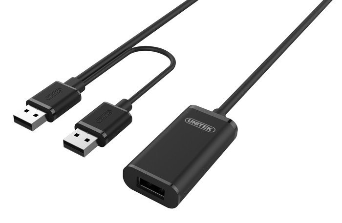 Przedłużacz USB - 2 x USB UNITEK Y-279, 20 m-Zdjęcie-0