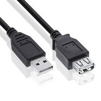 Przedłużacz USB | wtyki męski + żeński | 1.5 metra | UE2.0-1.5M-Black-Czarny Inna marka