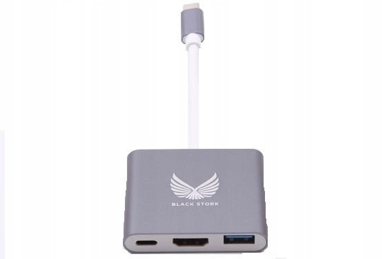 Фото - Кабель Przejściówka Adapter 3w1 HUB USB-C HDMI 4K MacBook
